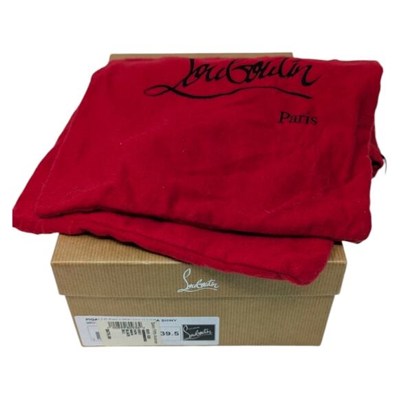 Christian Louboutin Pigalle Follies 100 Black Leather Pump Stiletto Heel 39.5 - Picture 11 of 12